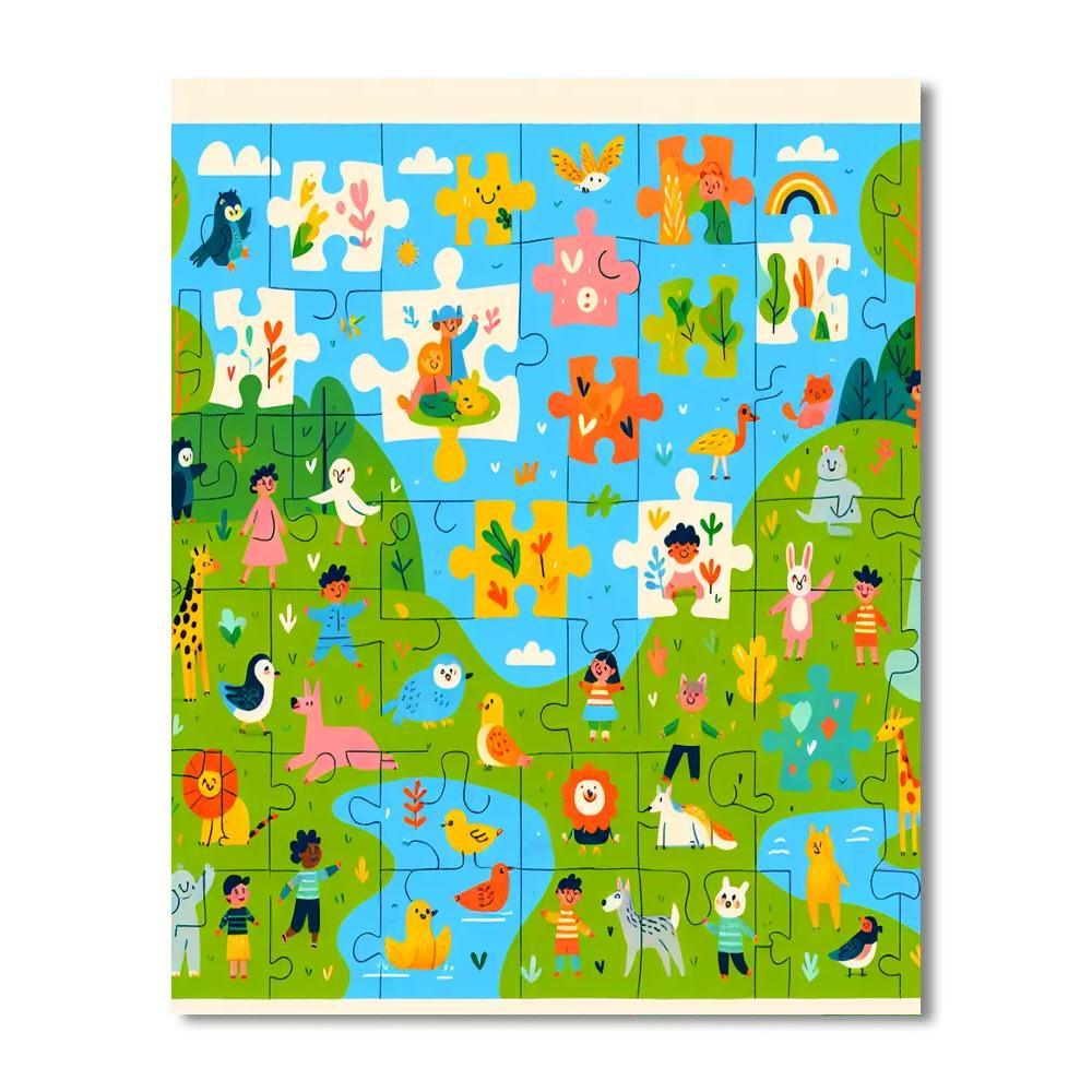 Jolly Jigsaw Puzzle Painting Number Kit