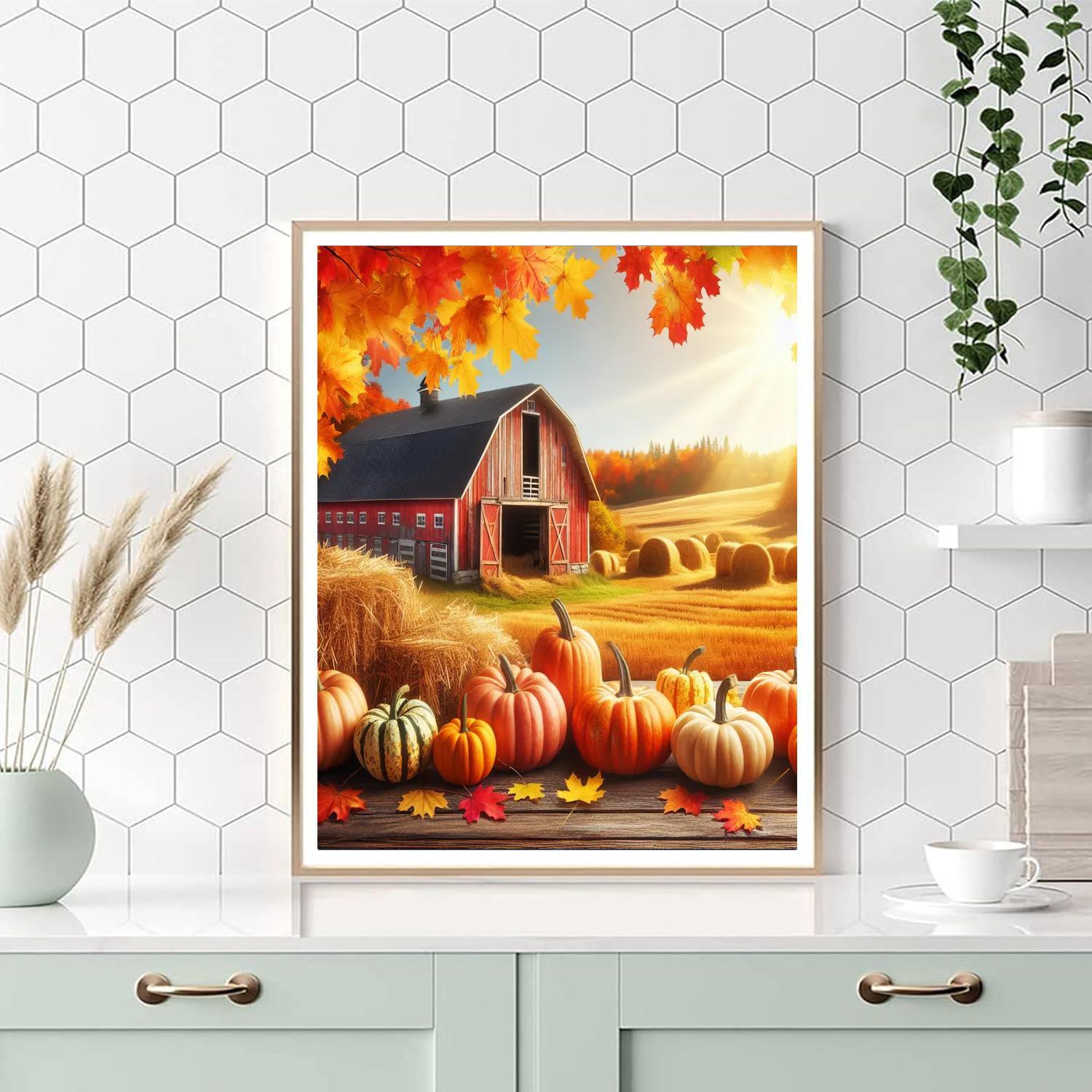 Autumn Harvest Barnyard Numbered Painting Kits