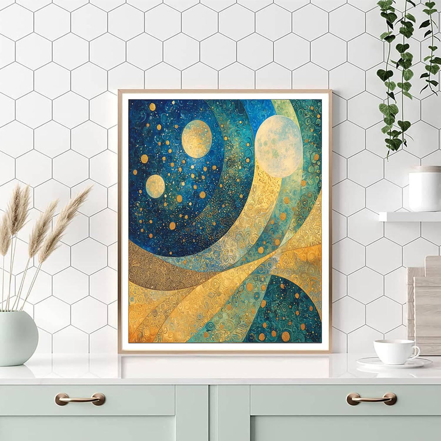 Gustav Klimt Inspired Celestial Beings  DIY Paint By Numbers