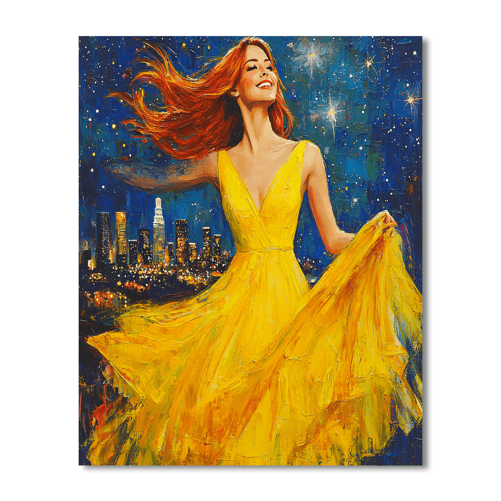 Emma Stone: Golden Glow Of La La Land Dreams Paint By Numbers Kits