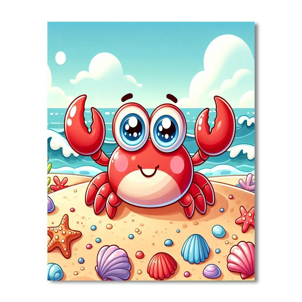 Cuddly Crab Painting Number Kit