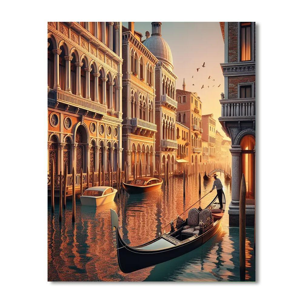 Elegant Venetian Romance Number Painting