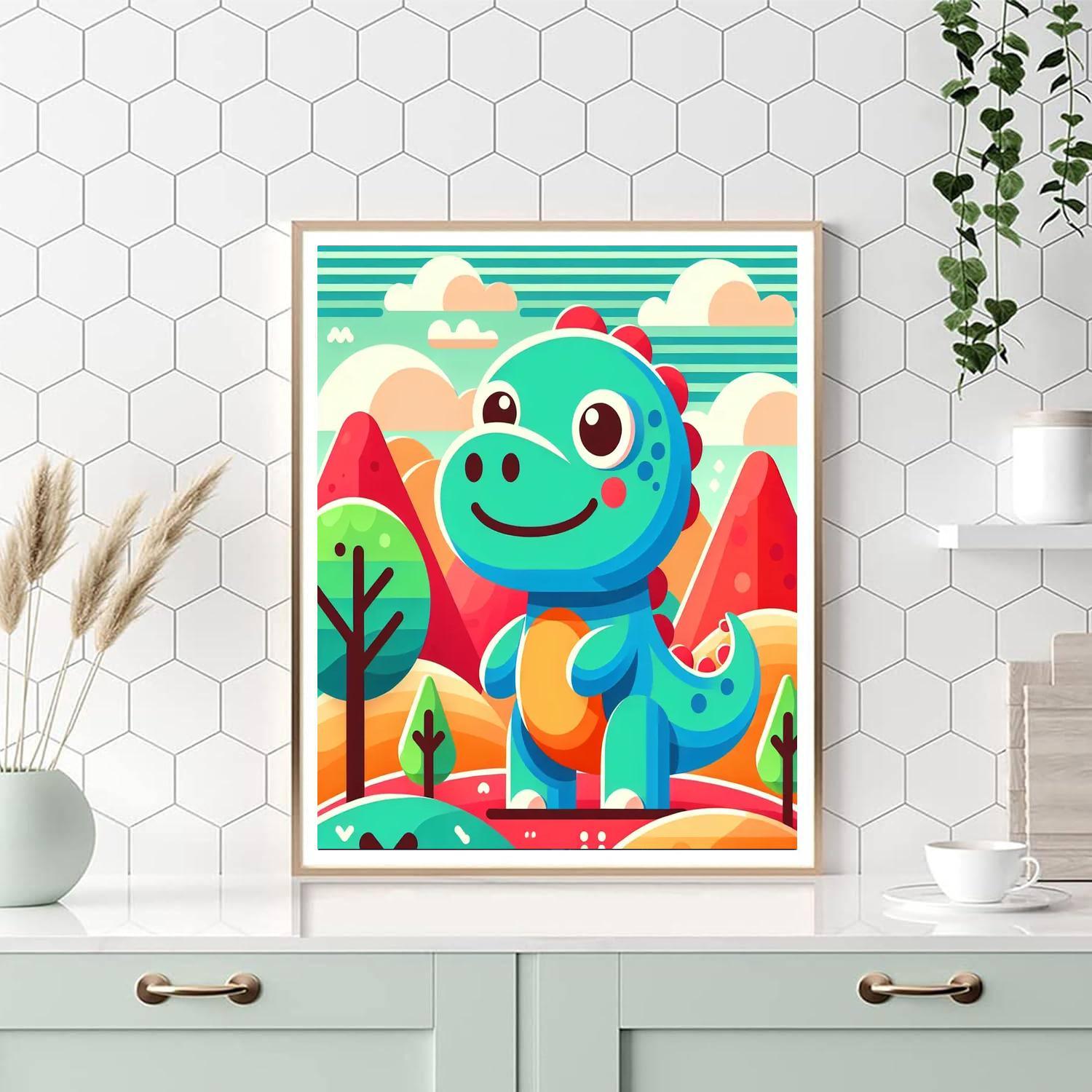 Gigglesaurus Number Painting