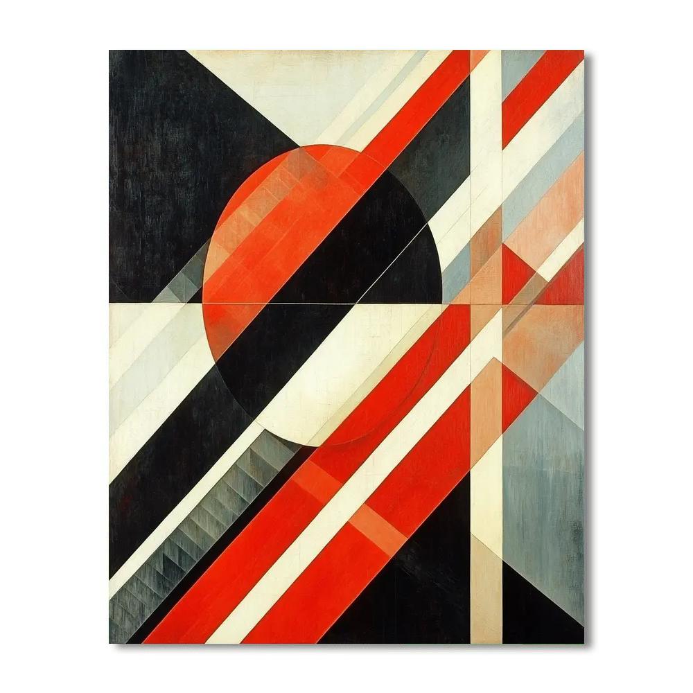 Kazimir Malevich Inspired Dynamic Intersection  Painting Number Kit