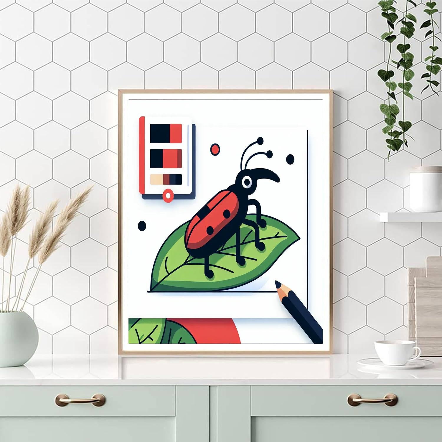 Giddy Giraffe Weevil Paint By Numbers Art