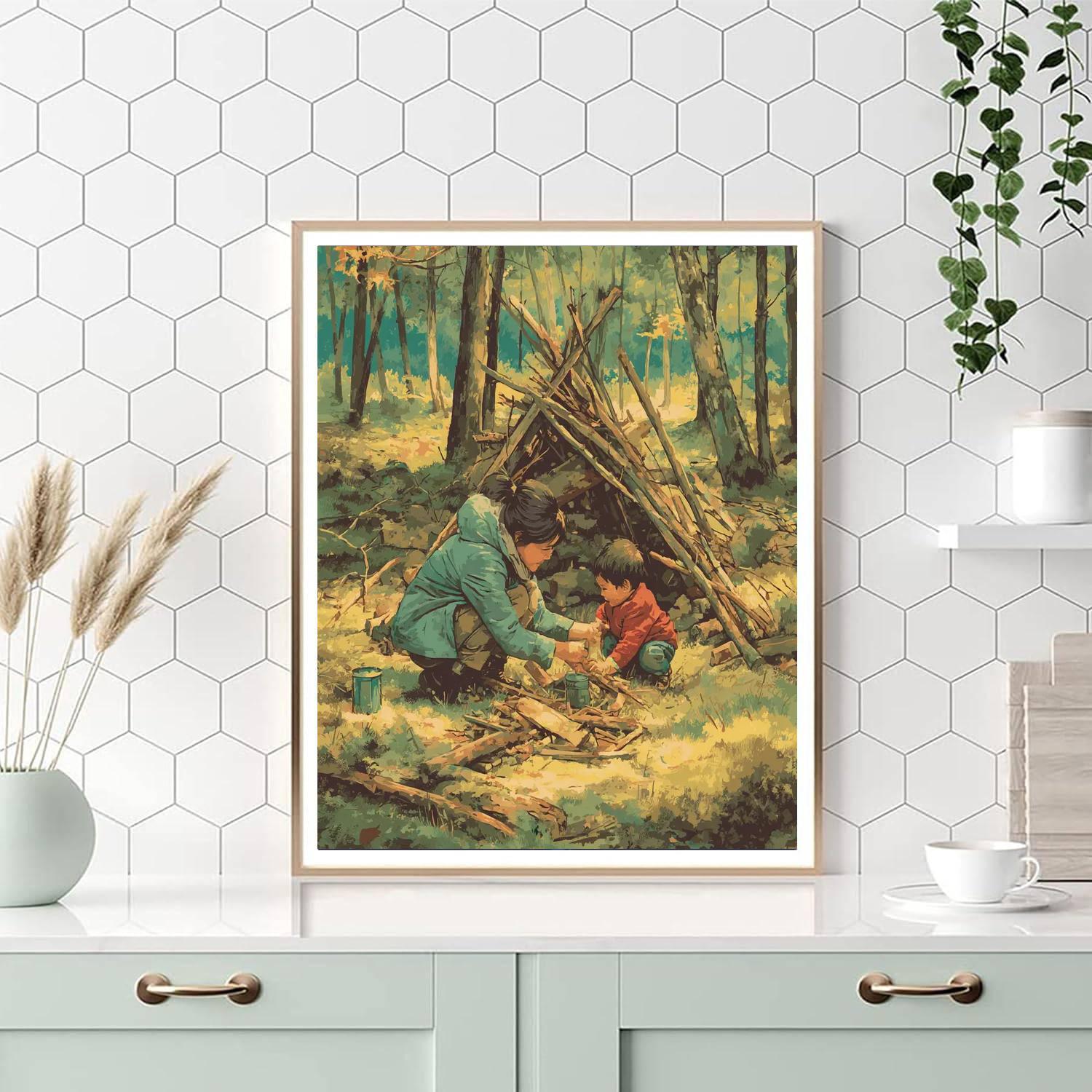 Forest Fort Friends Paint By Color