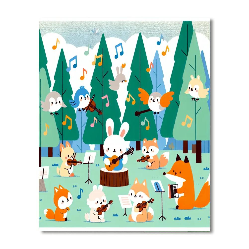 Forest Fantasia Orchestra Painting By Numbers Kit