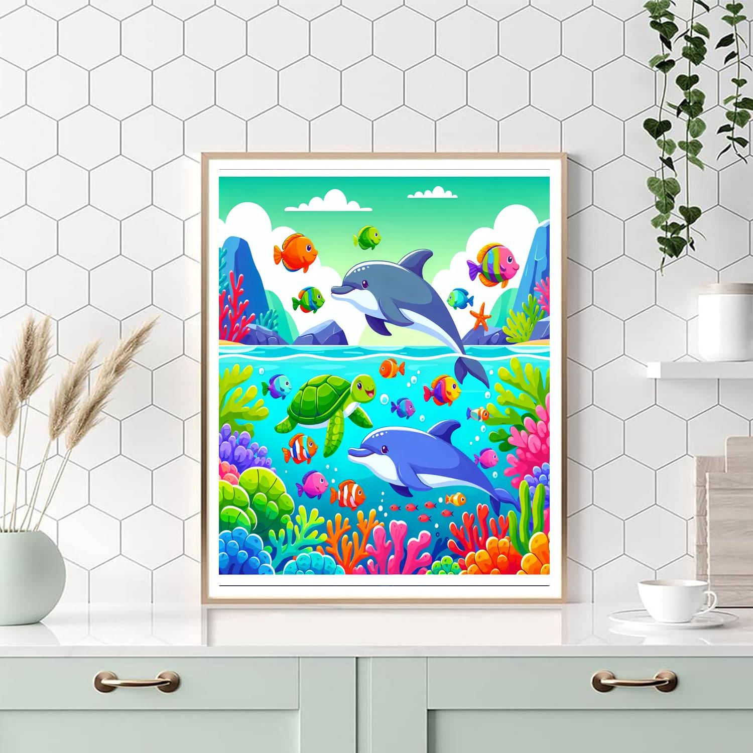 Playful Ocean Explorers Numbered Painting Kits