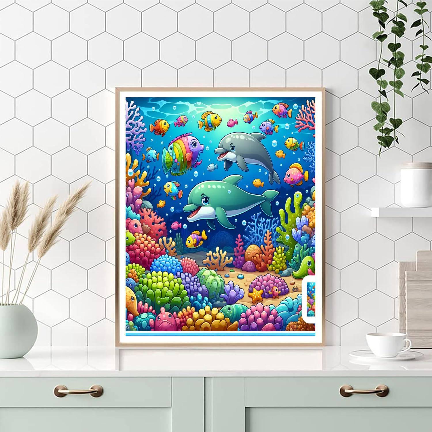 Vibrant Underwater Paradise Painting By Numbers Kit