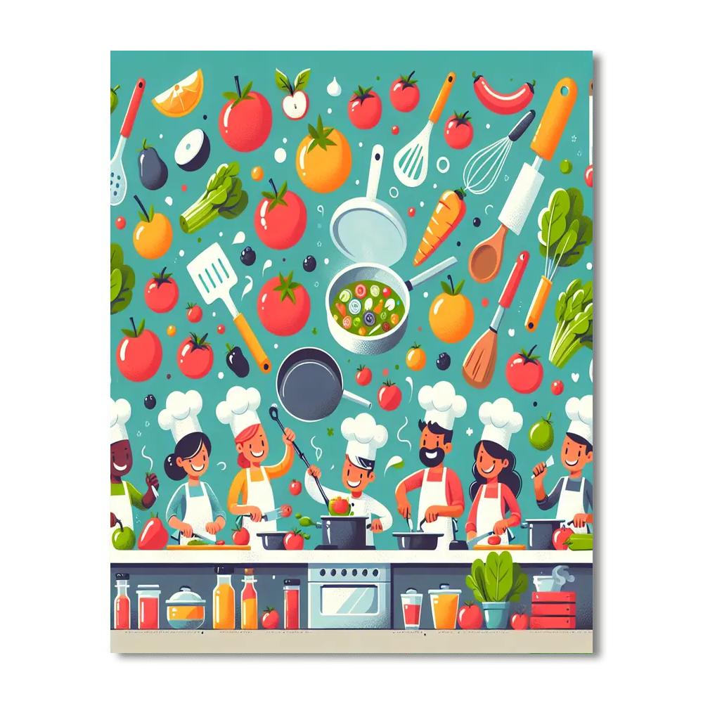 Cooking Adventures Number Painting