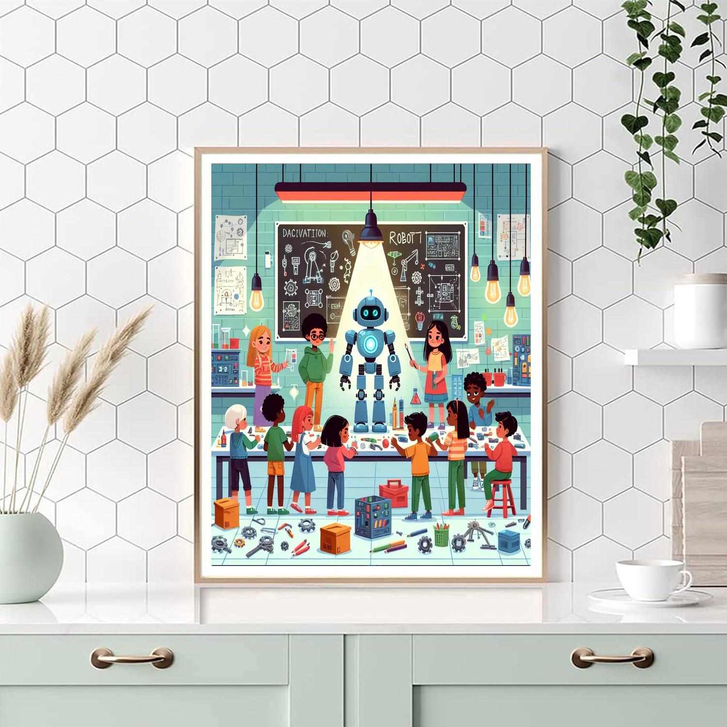 Robot Workshop Exploration Painting Number Kit