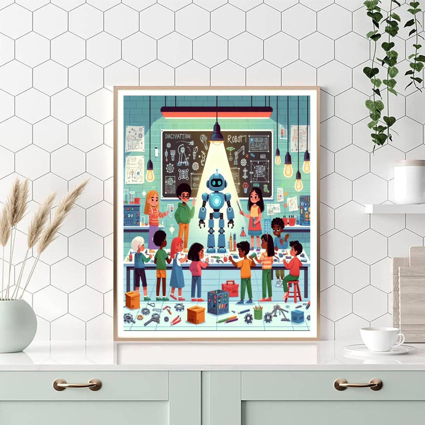 Robot Workshop Exploration Painting Number Kit