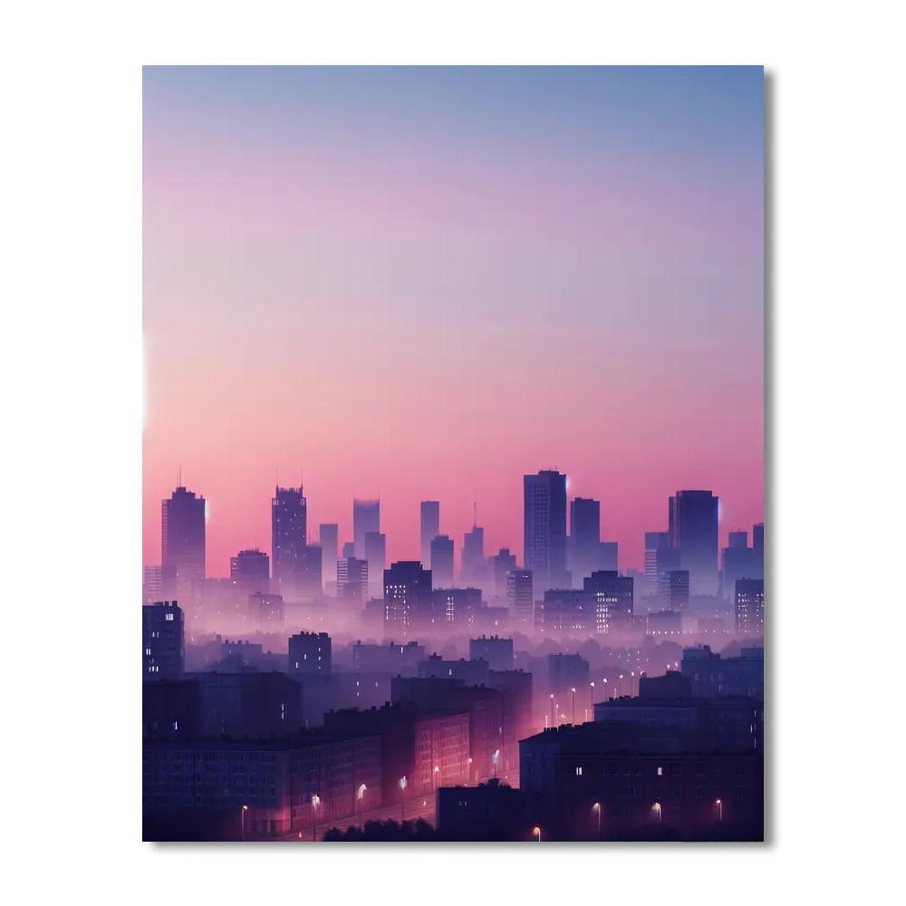 Pastel Skyline Painting Number Kit