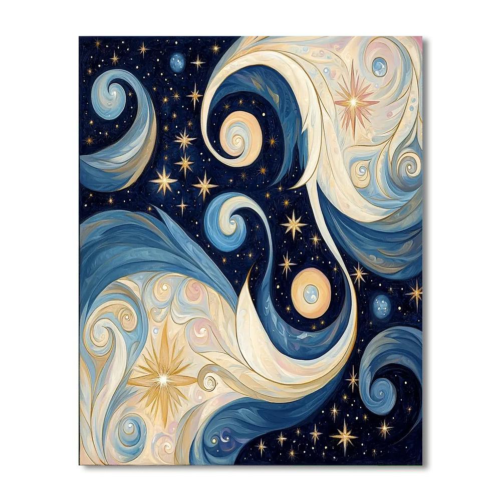 Alphonse Mucha Inspired Mystic Voyage Of Stars  Paint By Numbers Kits