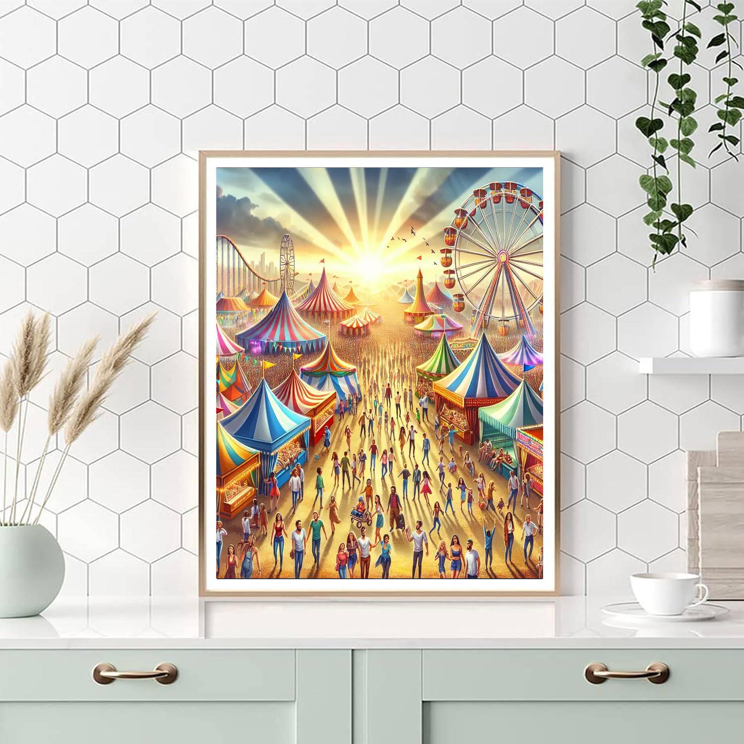 Cheerful Summer Carnival Painting Number Kit