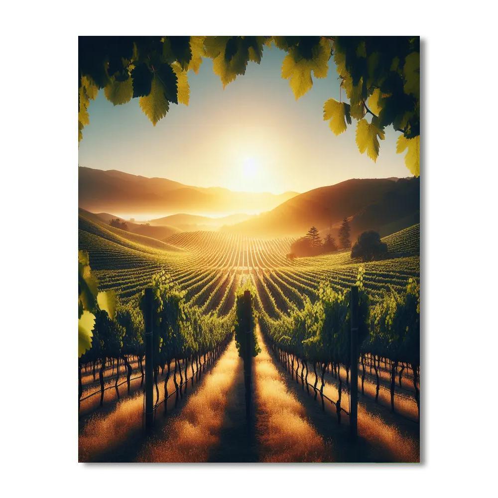 Sunlit Vineyard Harmony Numbered Painting Kits