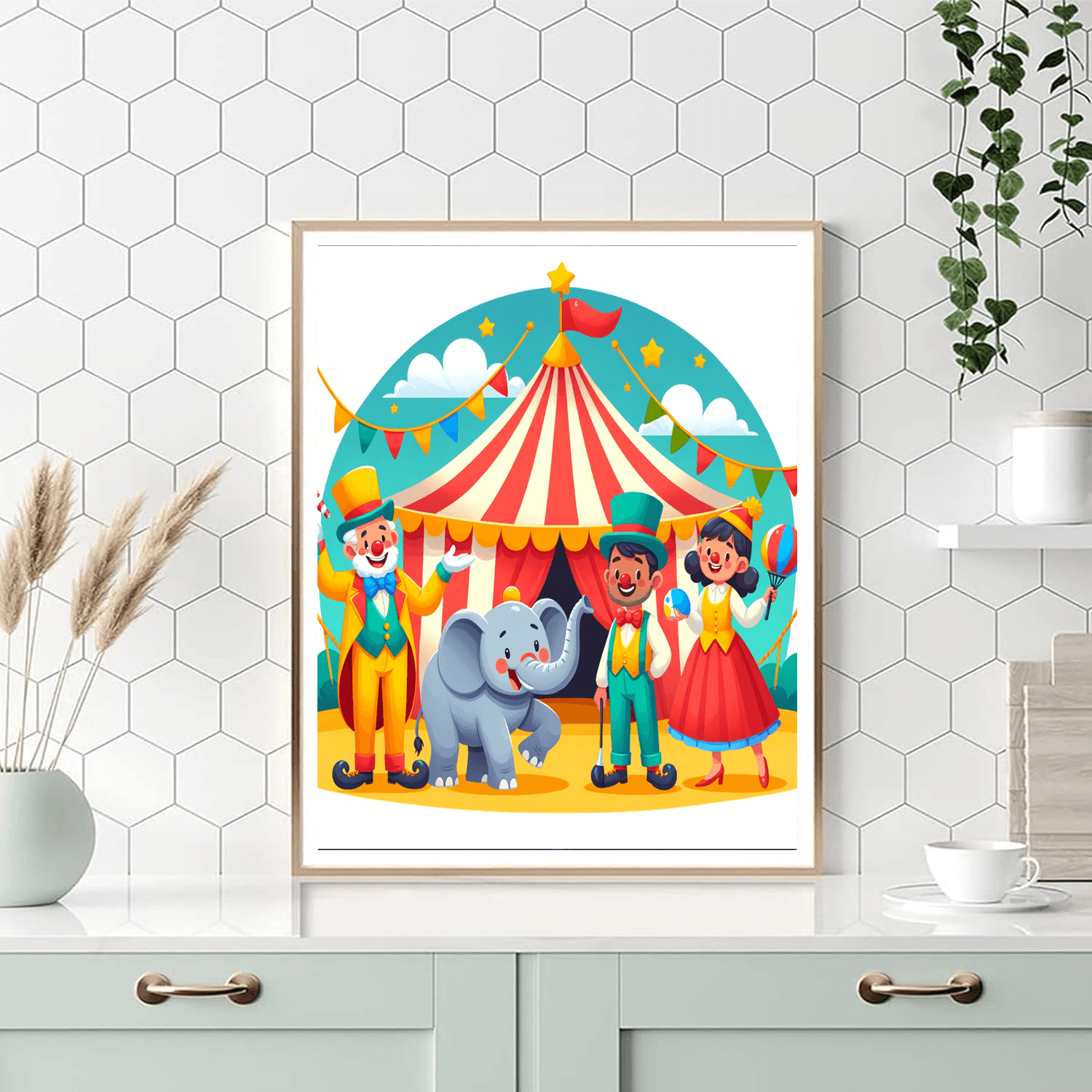 Cheery Circus Fun DIY Paint By Numbers