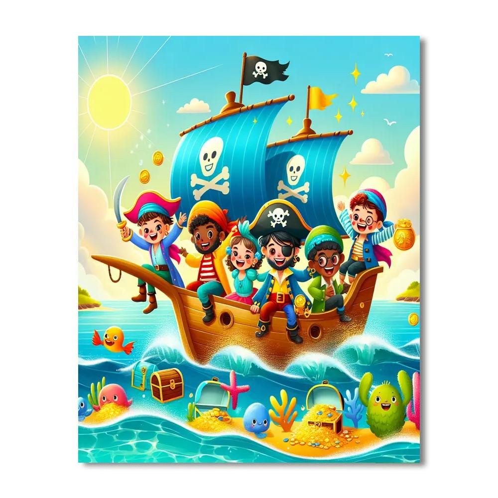 Fun Pirate Adventure Paint By Numbers