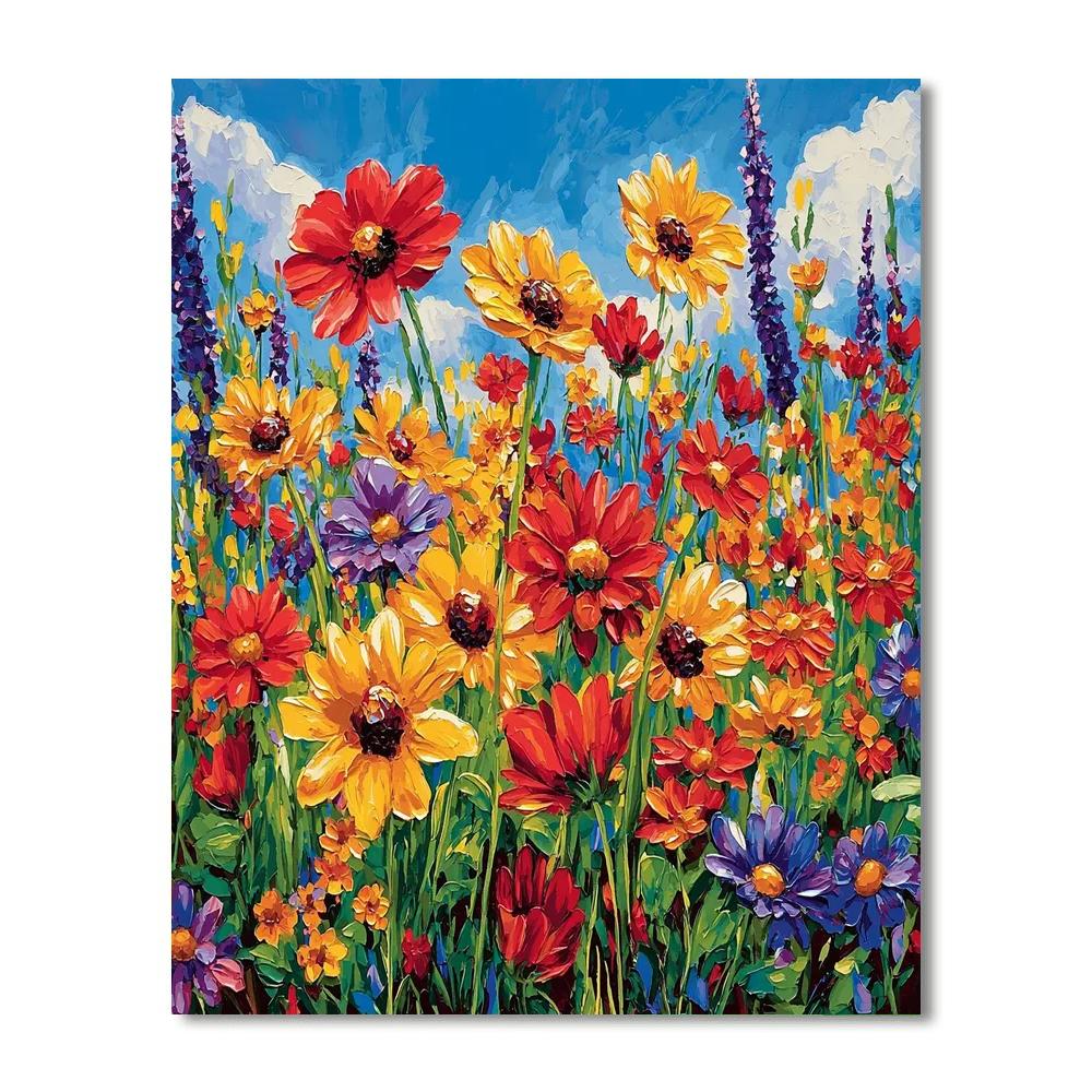 Georgia O'Keeffe Inspired Summer Meadow In Bloom  Paint By Numbers Kits