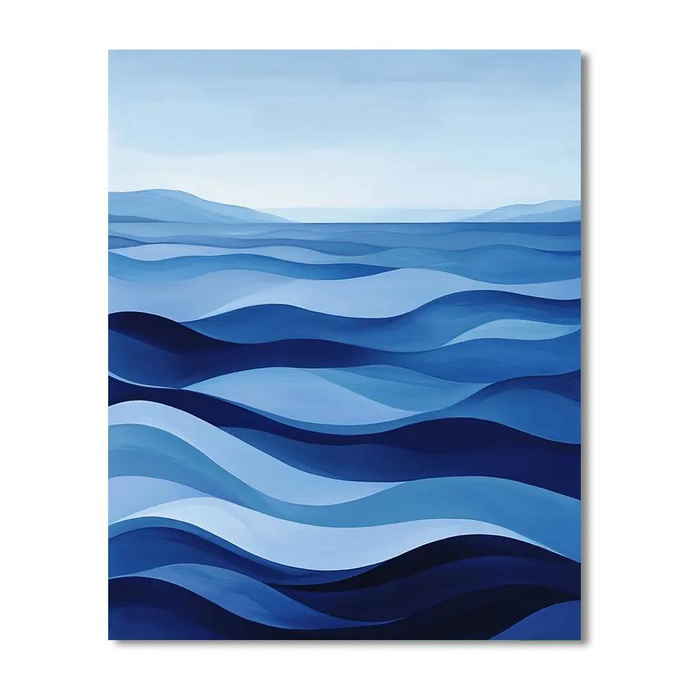 Paul Cézanne Inspired Oceanic Whispering Blues  Paint By Color