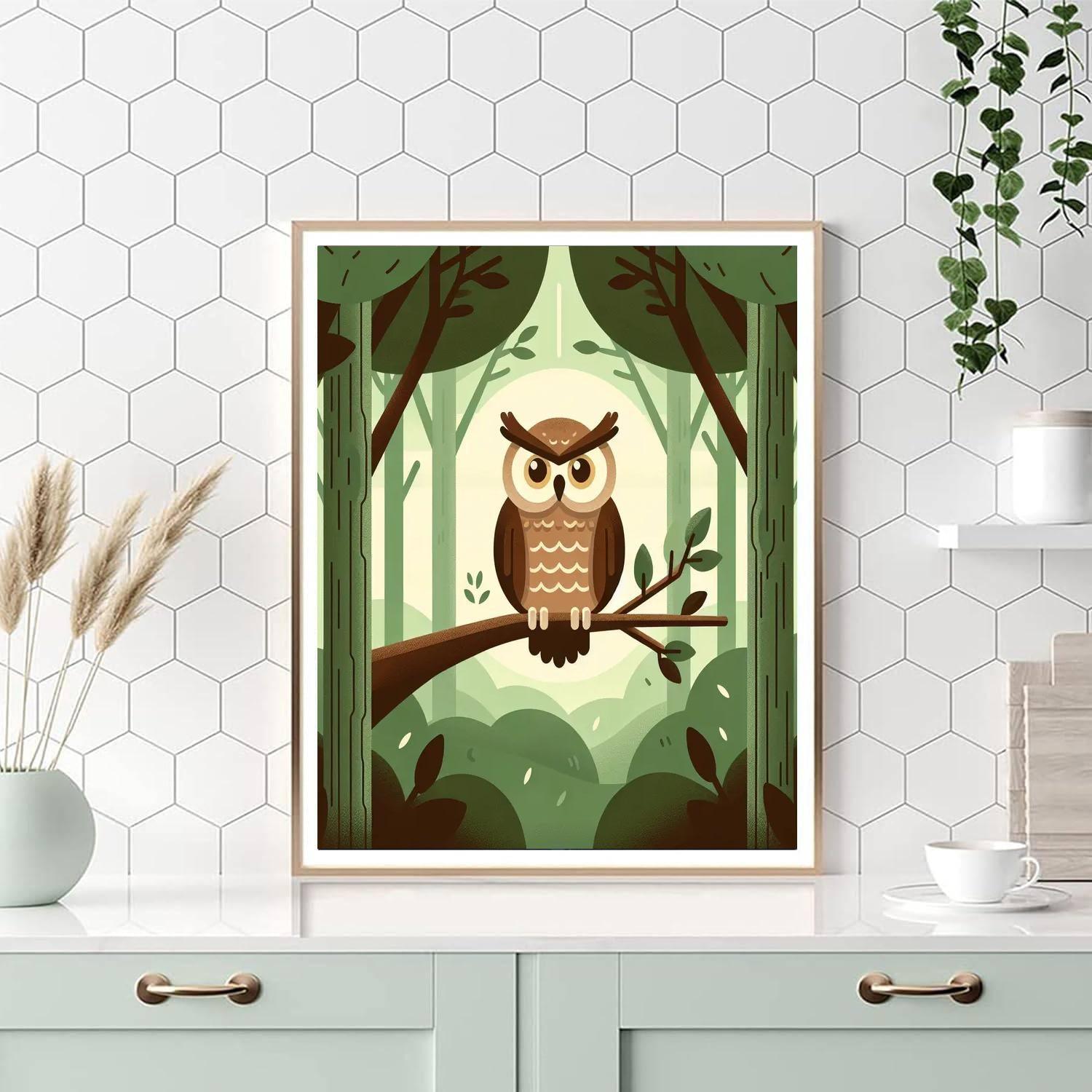 Wise Owl's Forest Adventure Numbered Painting Kits