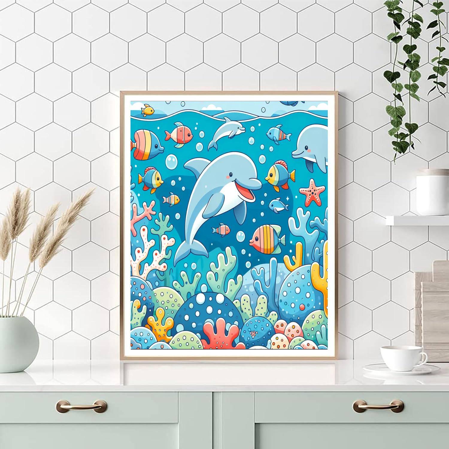 Happy Underwater Adventure DIY Paint By Numbers