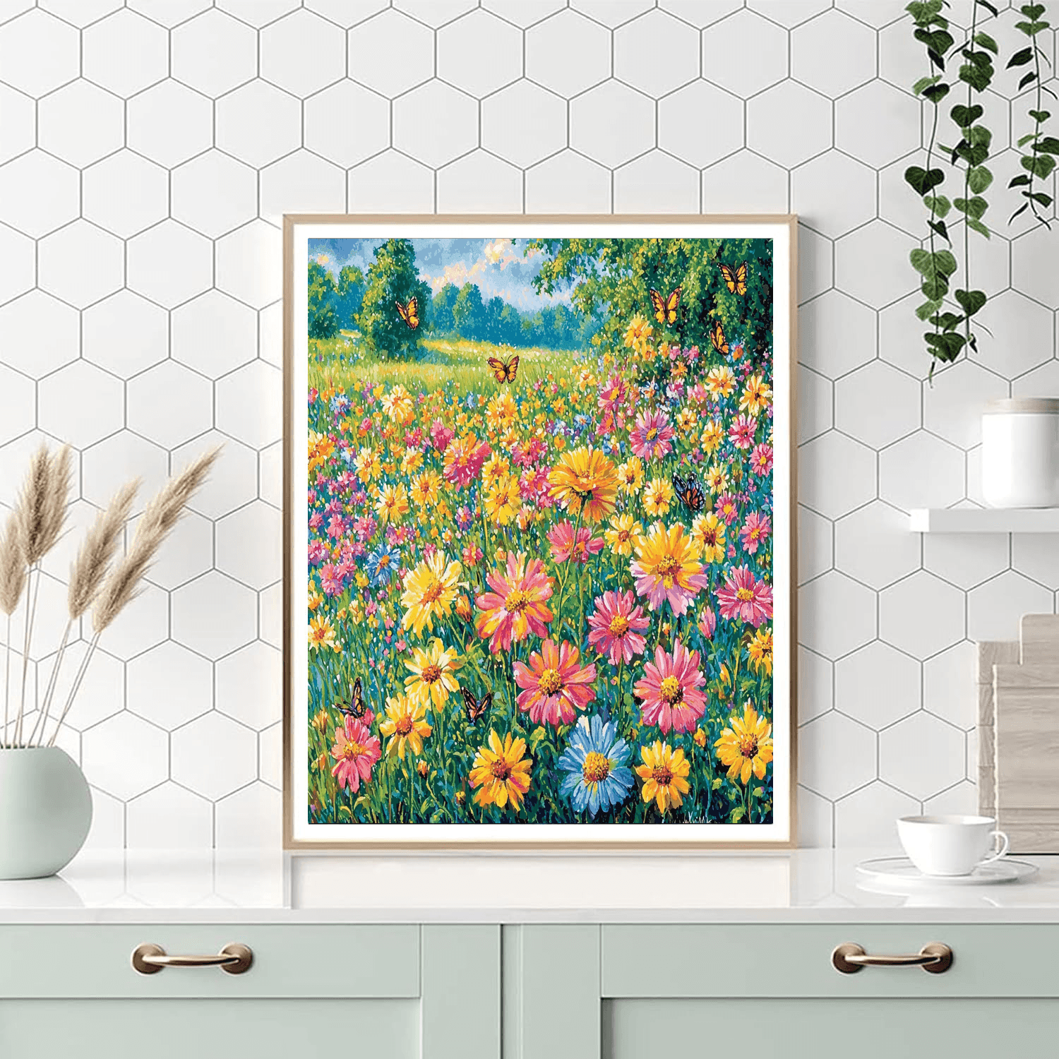 Monet Inspired Elysian Meadows  Painting By Numbers Kit