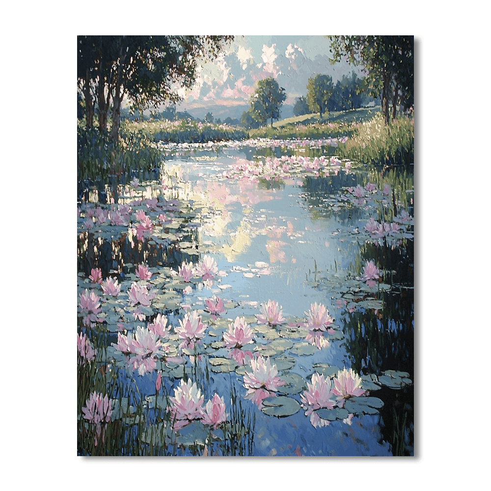 Claude Monet Inspired Water Lily Reflection  Paint By Numbers Kits