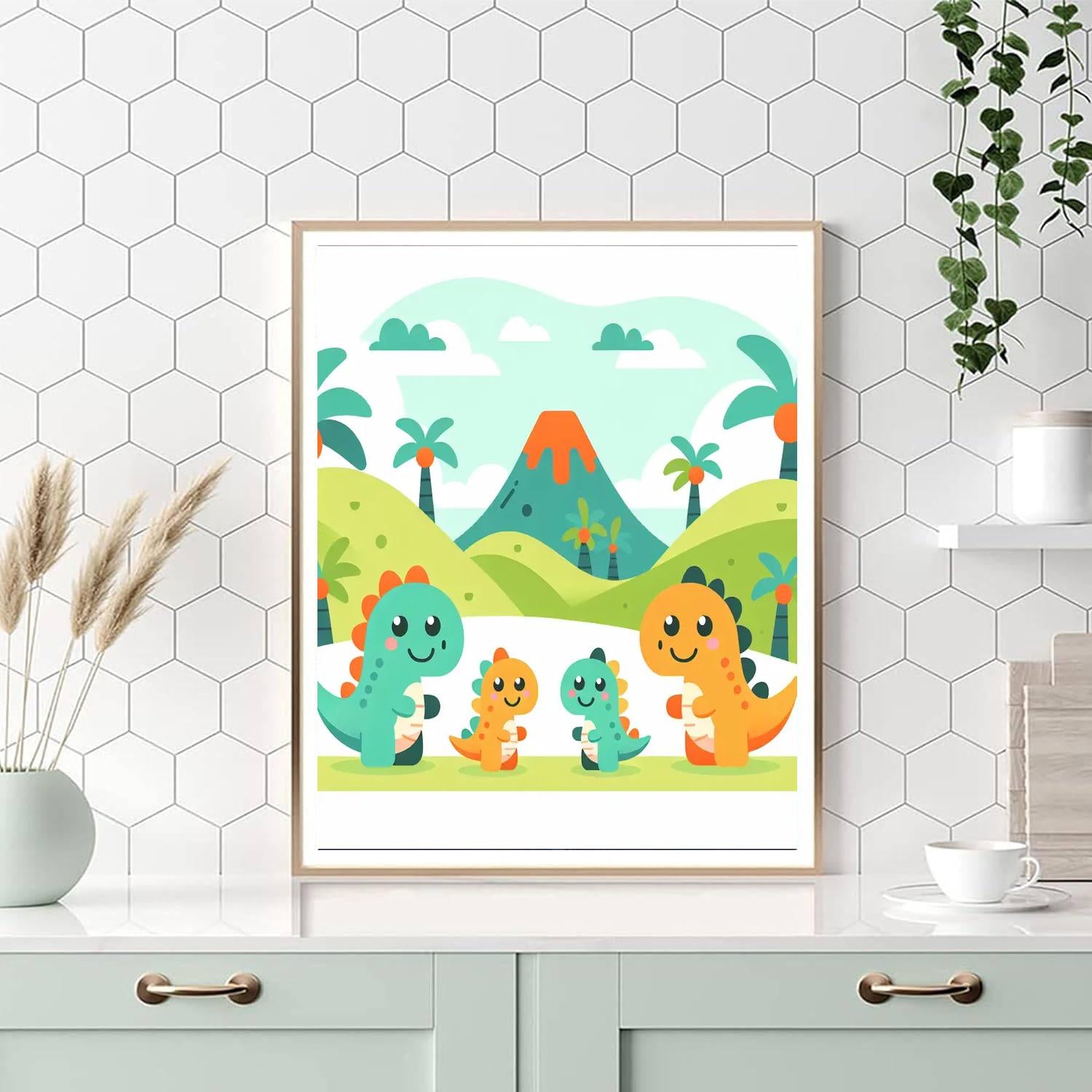 Dinosaurs In The Lost Valley Numbered Painting Kits