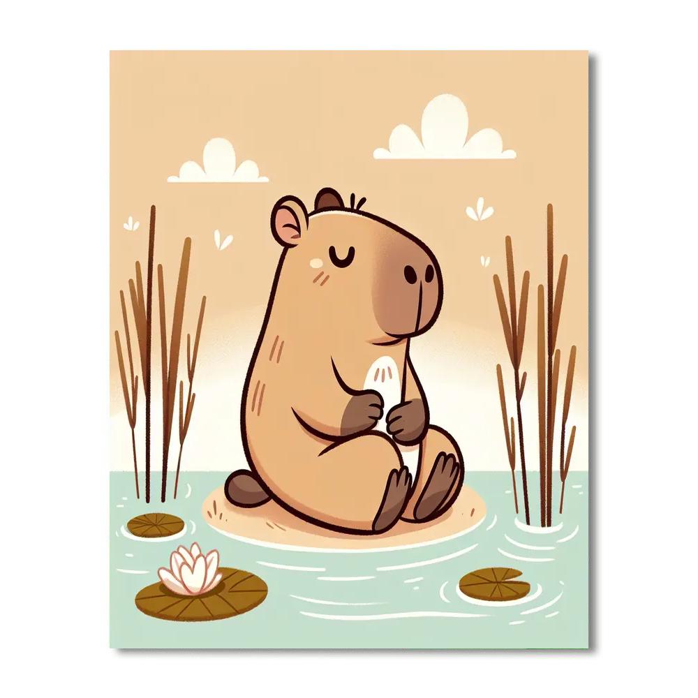 Chatty Capybara Paint By Numbers Art