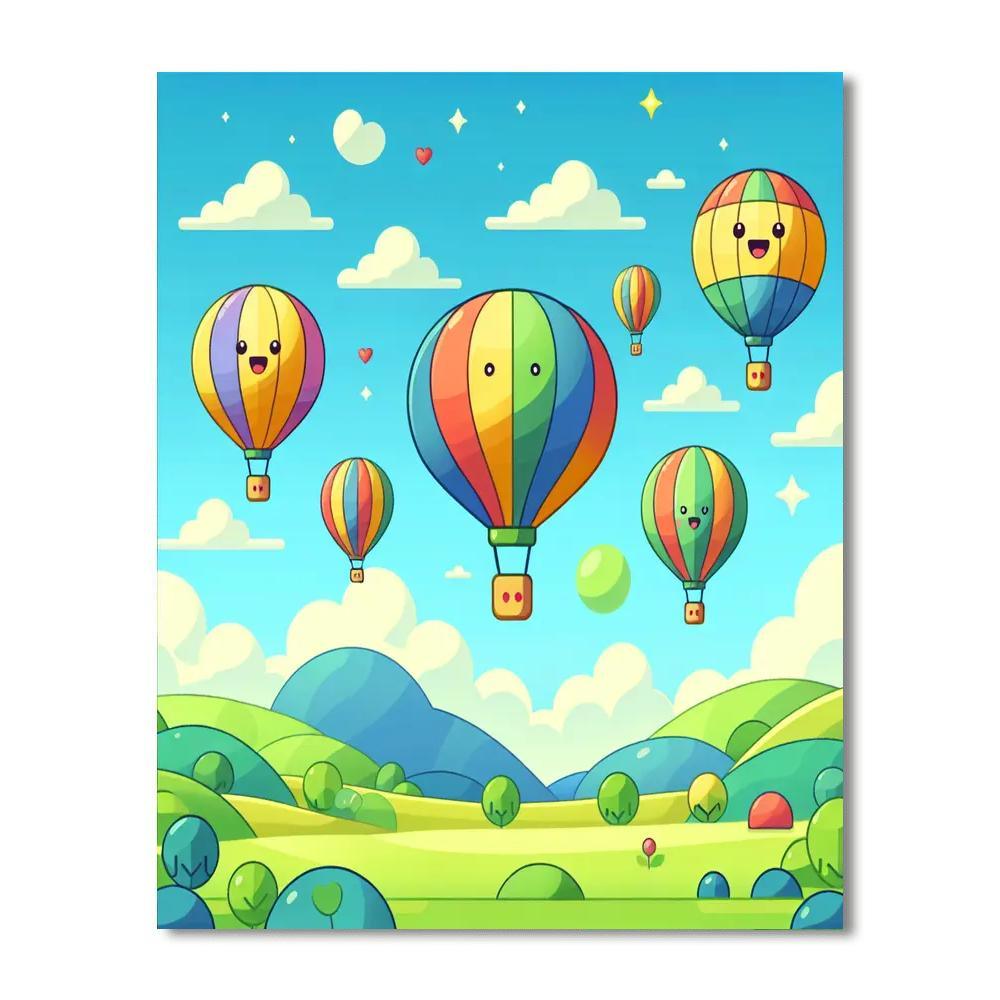 Balloon Fiesta Delight Painting Number Kit