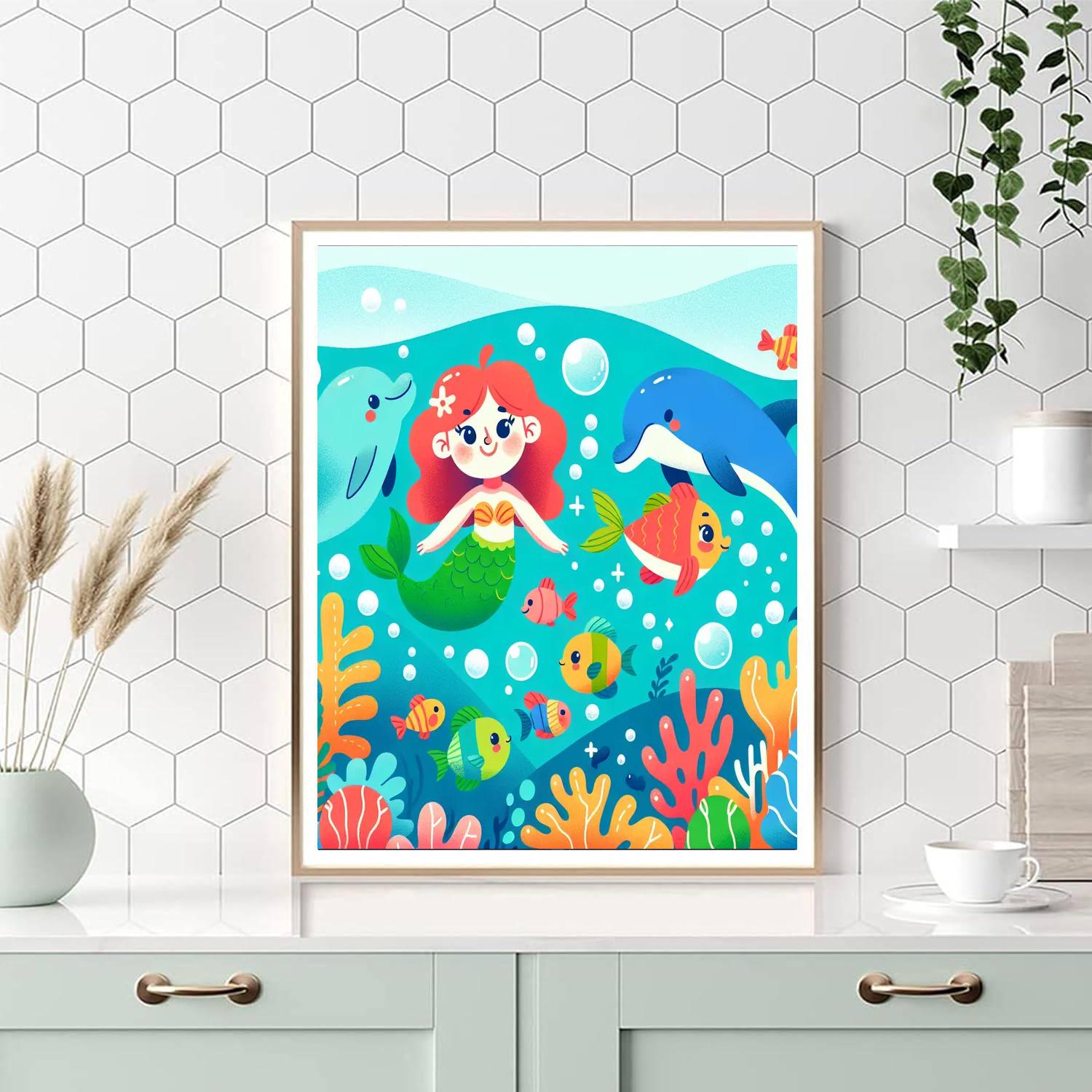 Magical Sea Creatures Painting Number Kit