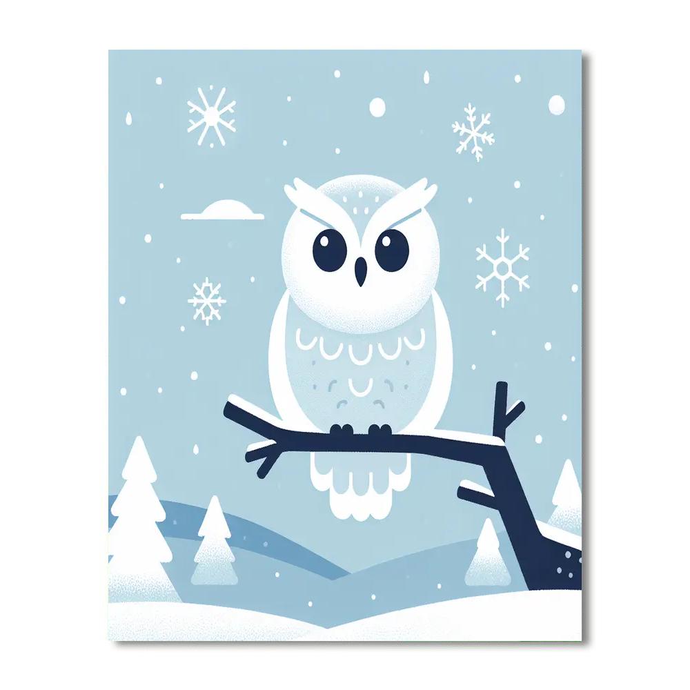 The Snowy Owl's Secret Paint By Numbers Art