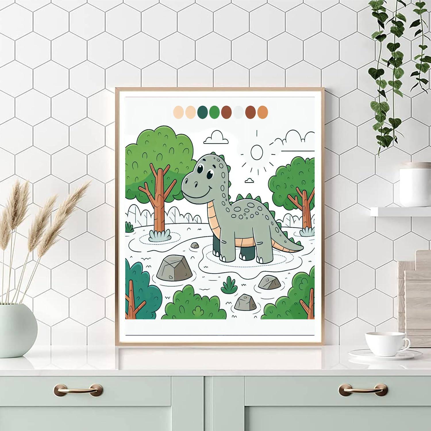 Explorer Dino Journey Paint By Numbers Art