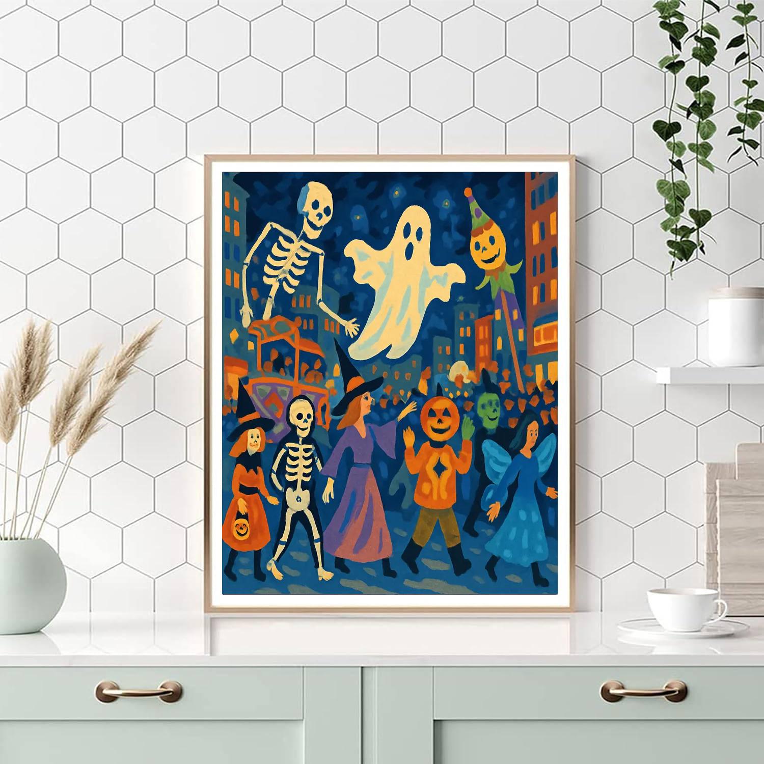 Halloween Parade - Usa Painting By Numbers Kit