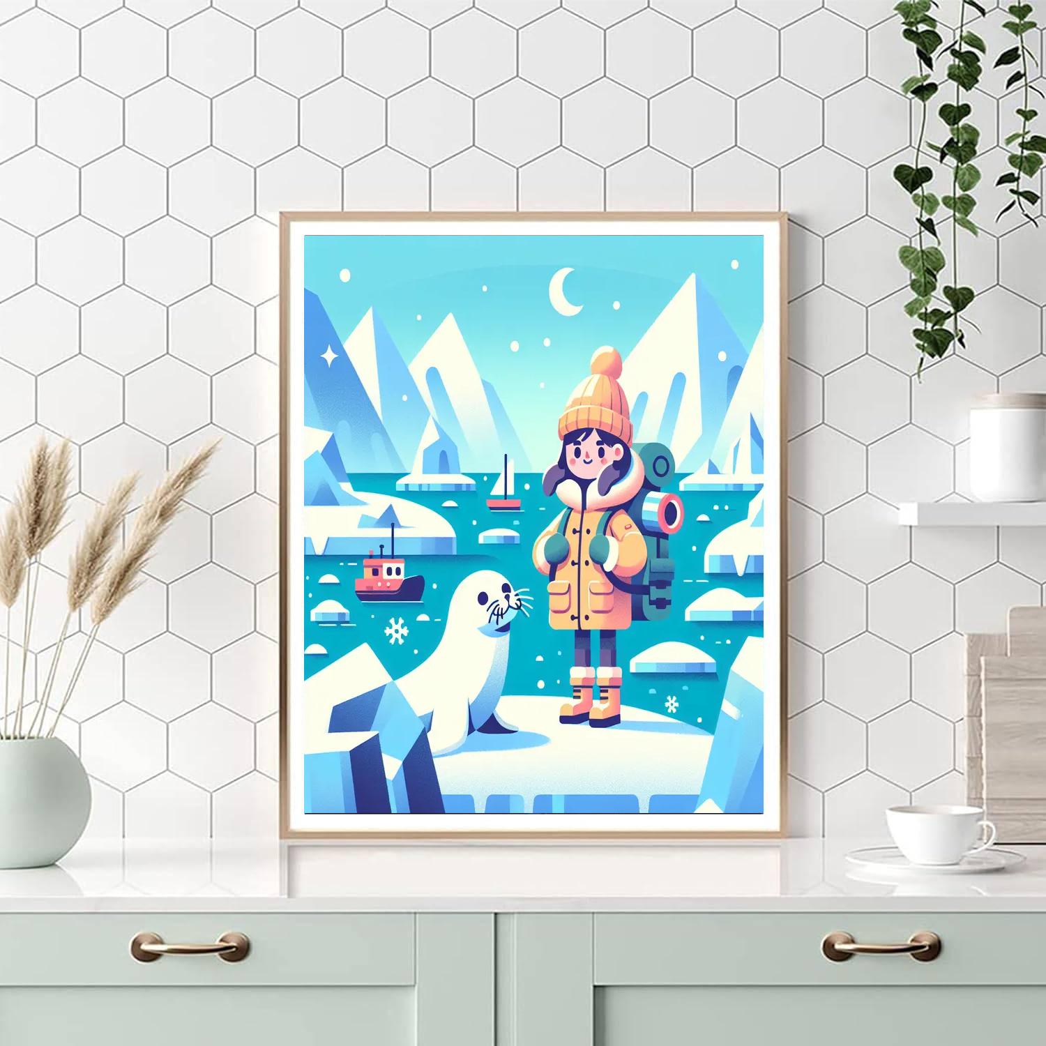 Polar Ice Cap Adventure DIY Paint By Numbers