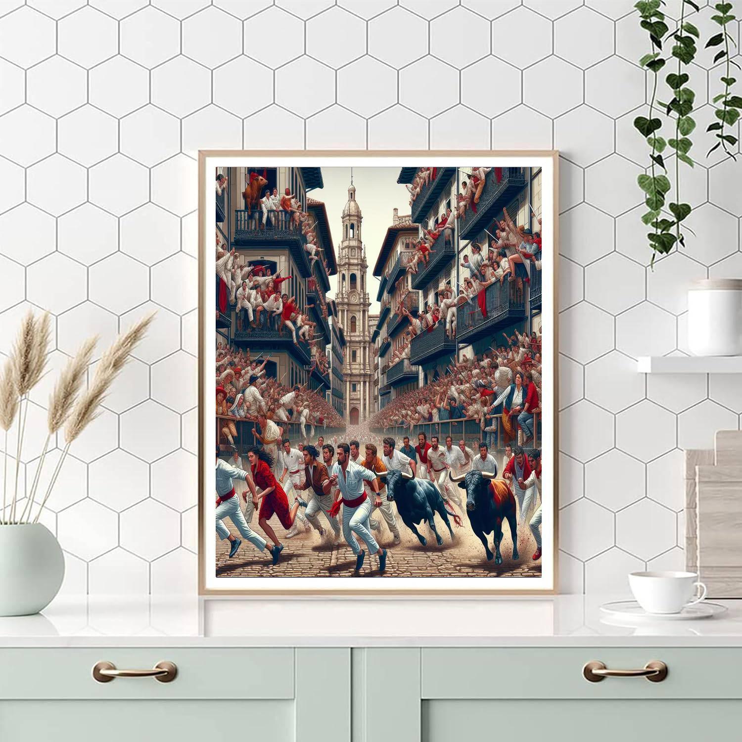 Festival Of San Fermin - Pamplona Number Painting