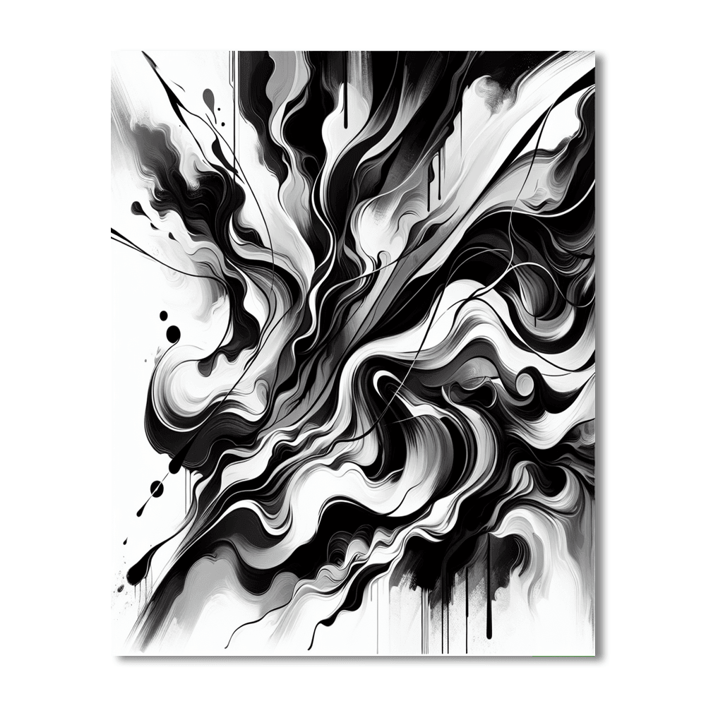 Contemporary Monochrome Expression Paint By Number