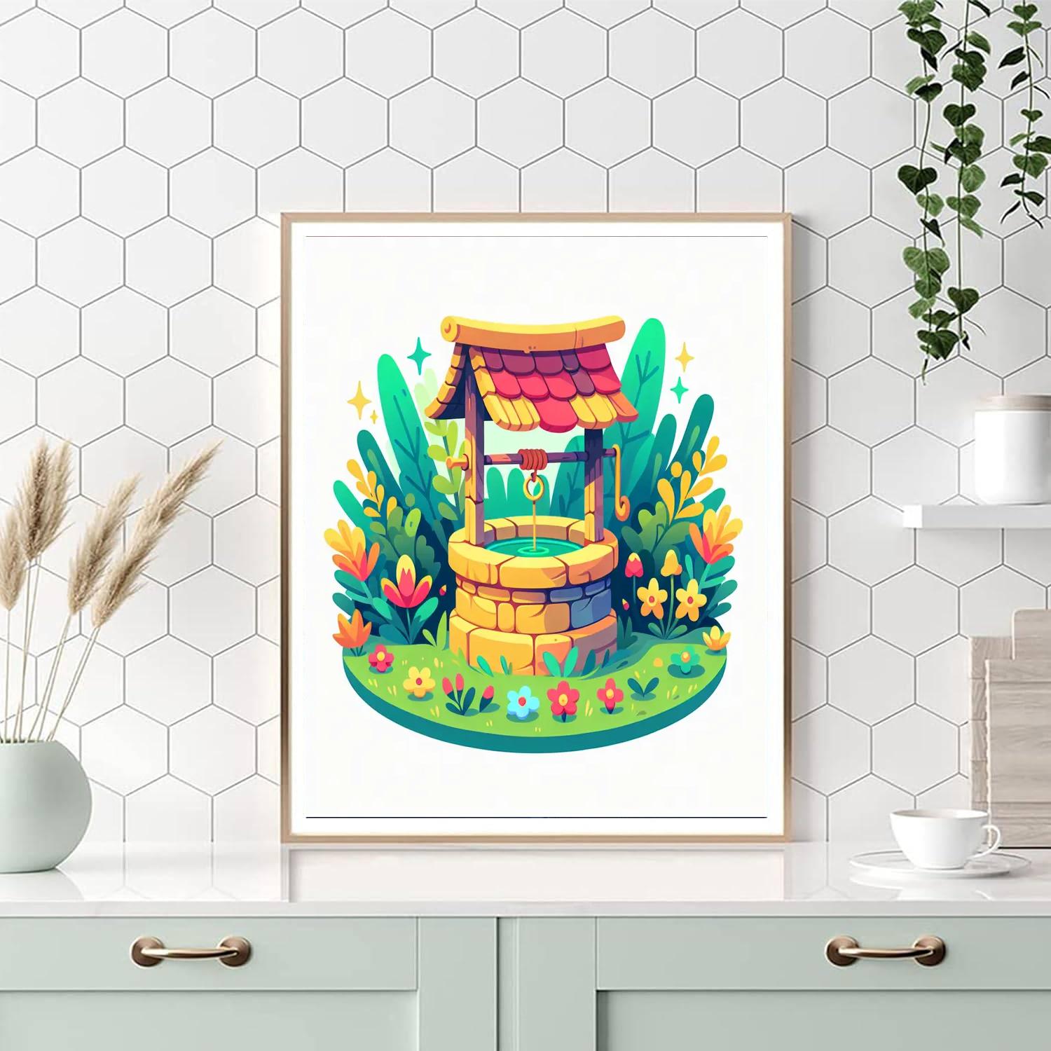 Wishing Well Whispers Painting Number Kit