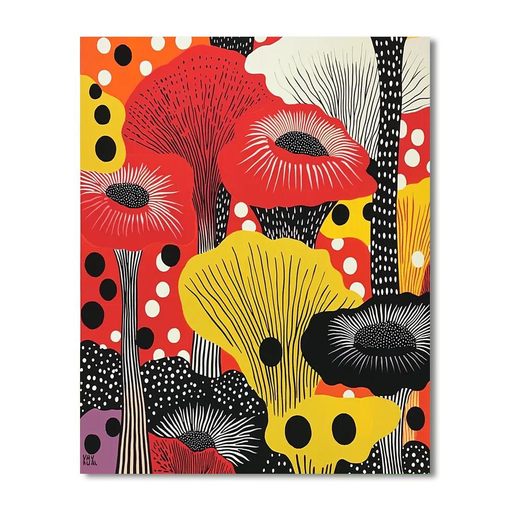 Yayoi Kusama Inspired Polka Dot Odyssey  Paint By Numbers