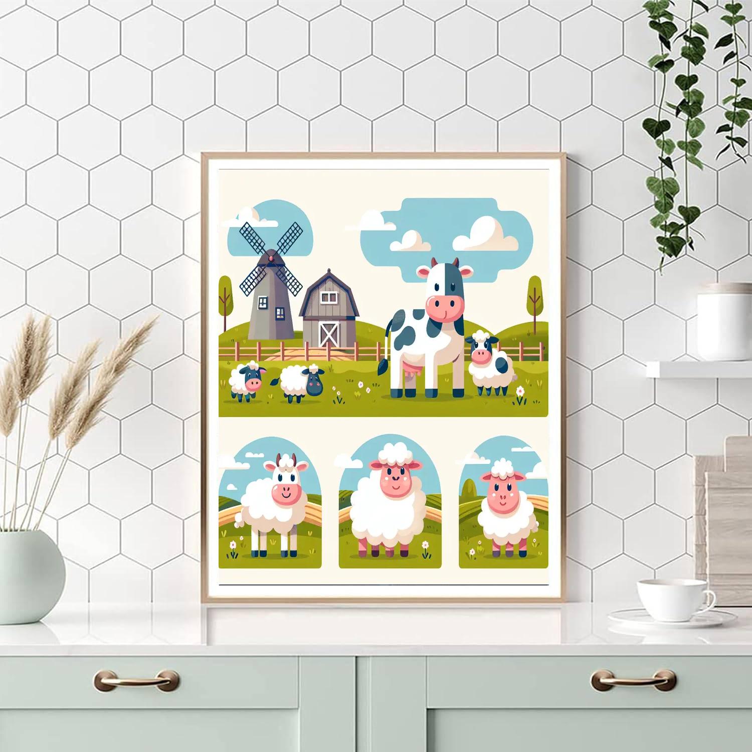 Whimsical Windmill World Numbered Painting Kits