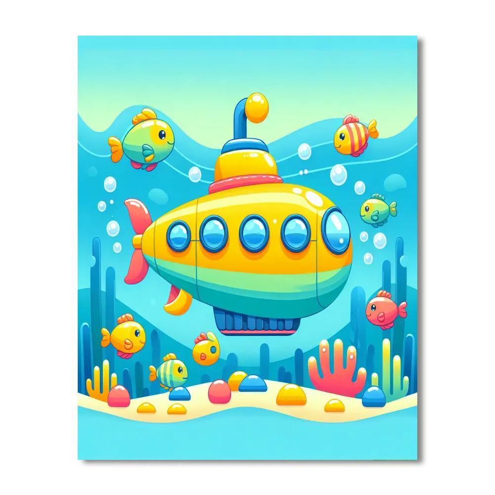 Sailing In A Submarine Paint By Color