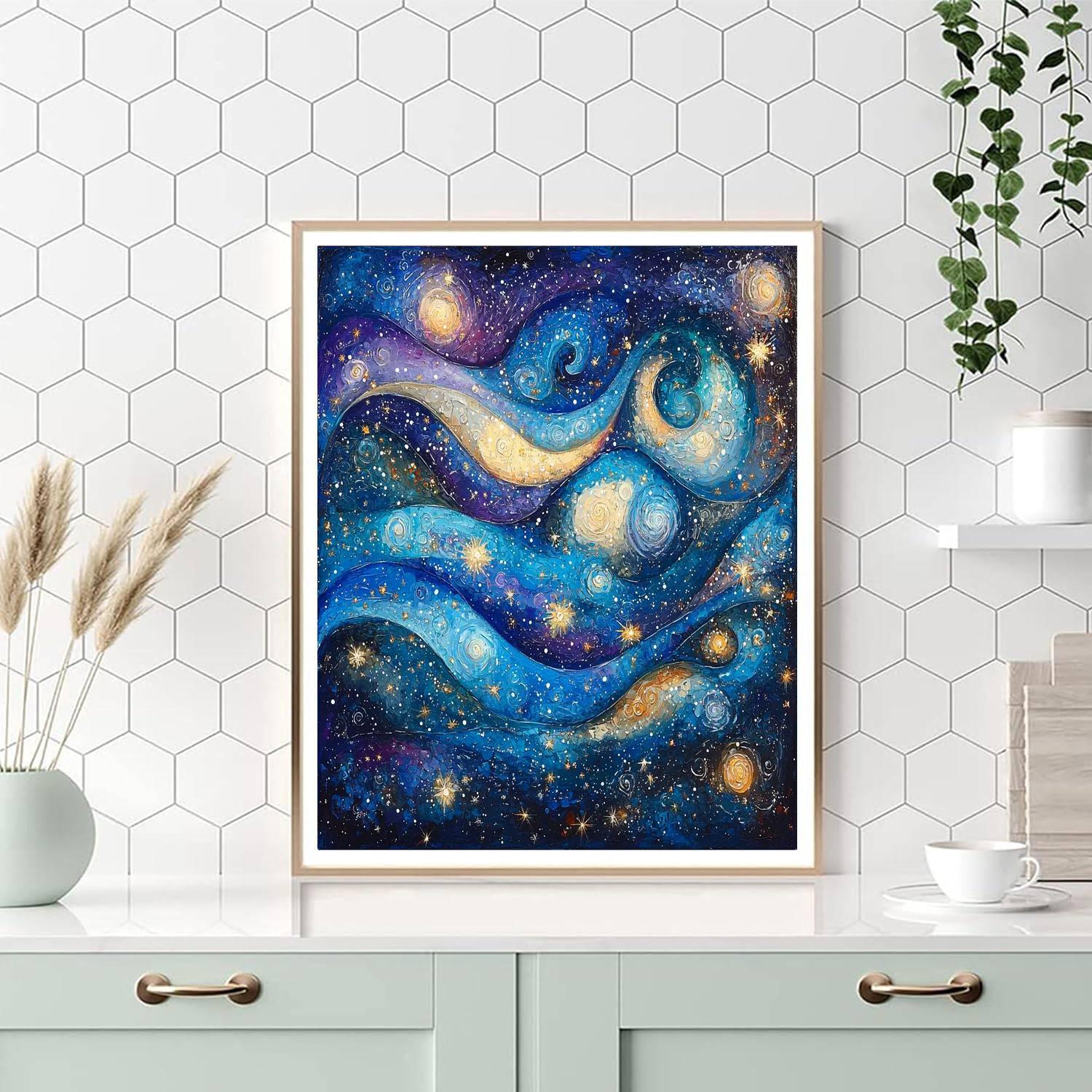 Paul Klee Inspired Under The Cosmic Canopy  Numbered Painting Kits