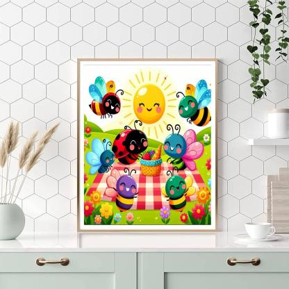 Friendly Garden Party Numbered Painting Kits