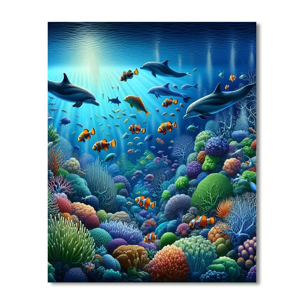 Carnival Of Colors Under The Sea Painting By Numbers Kit