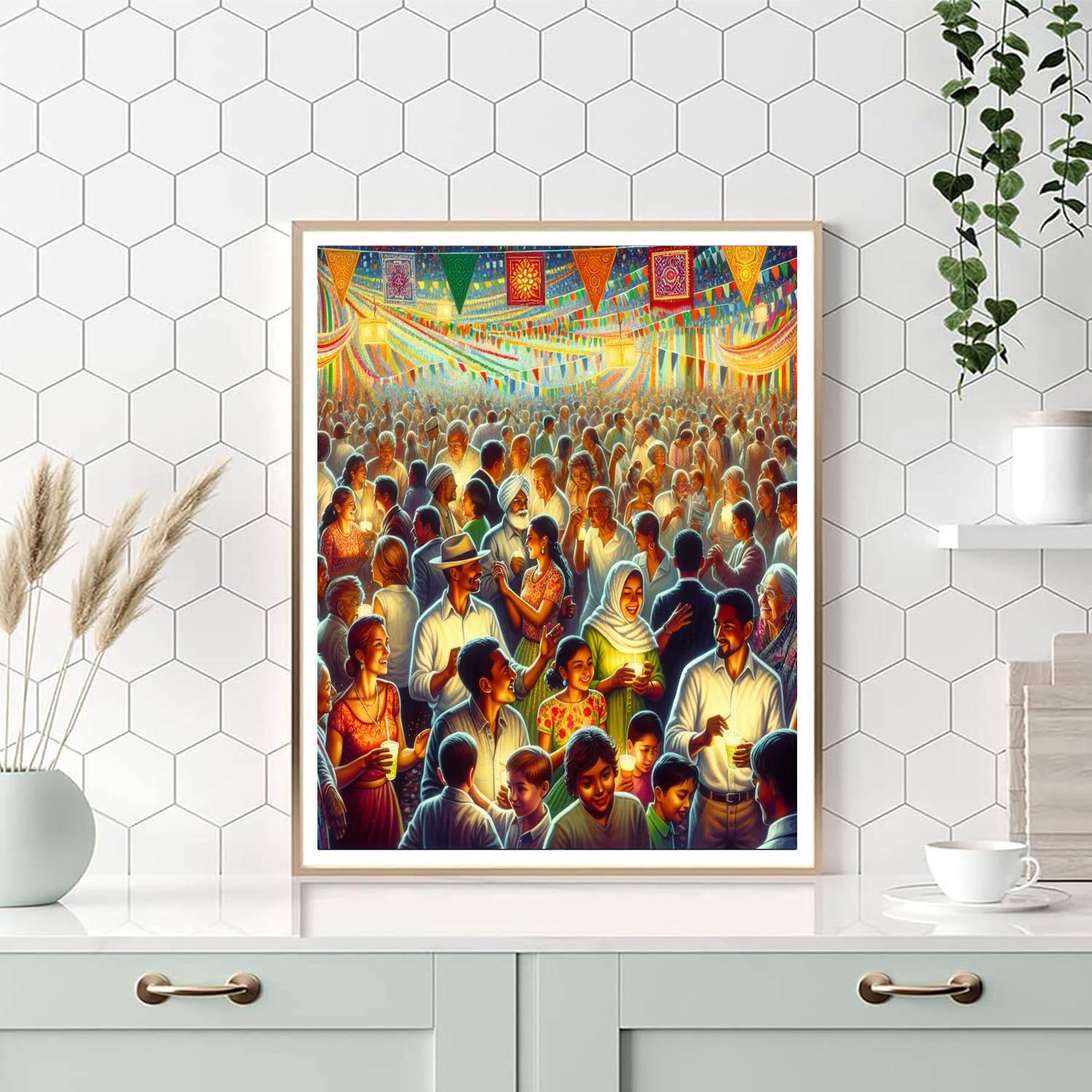 Colorful Festival Celebration Painting Number Kit