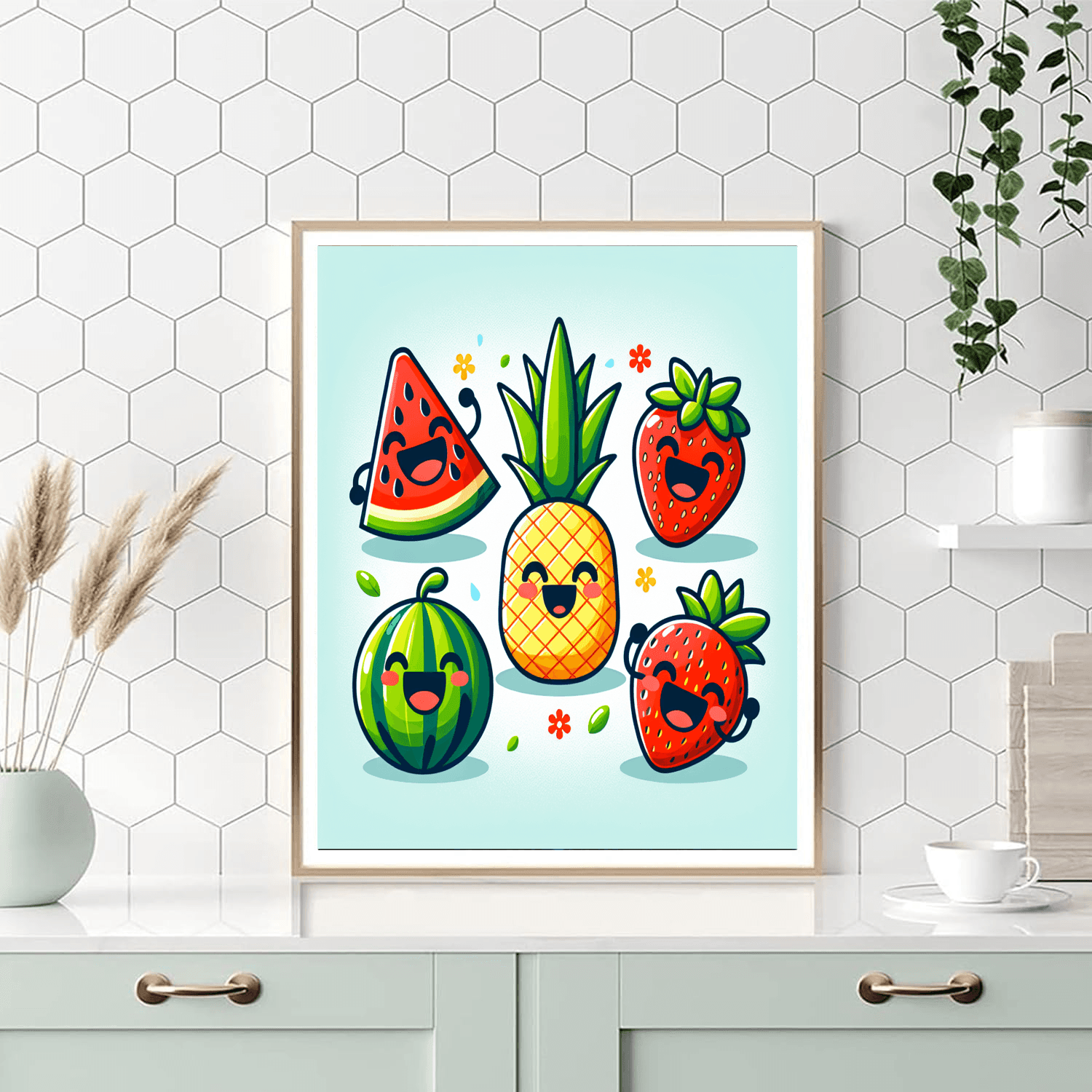 Silly Summer Fruits Paint By Number