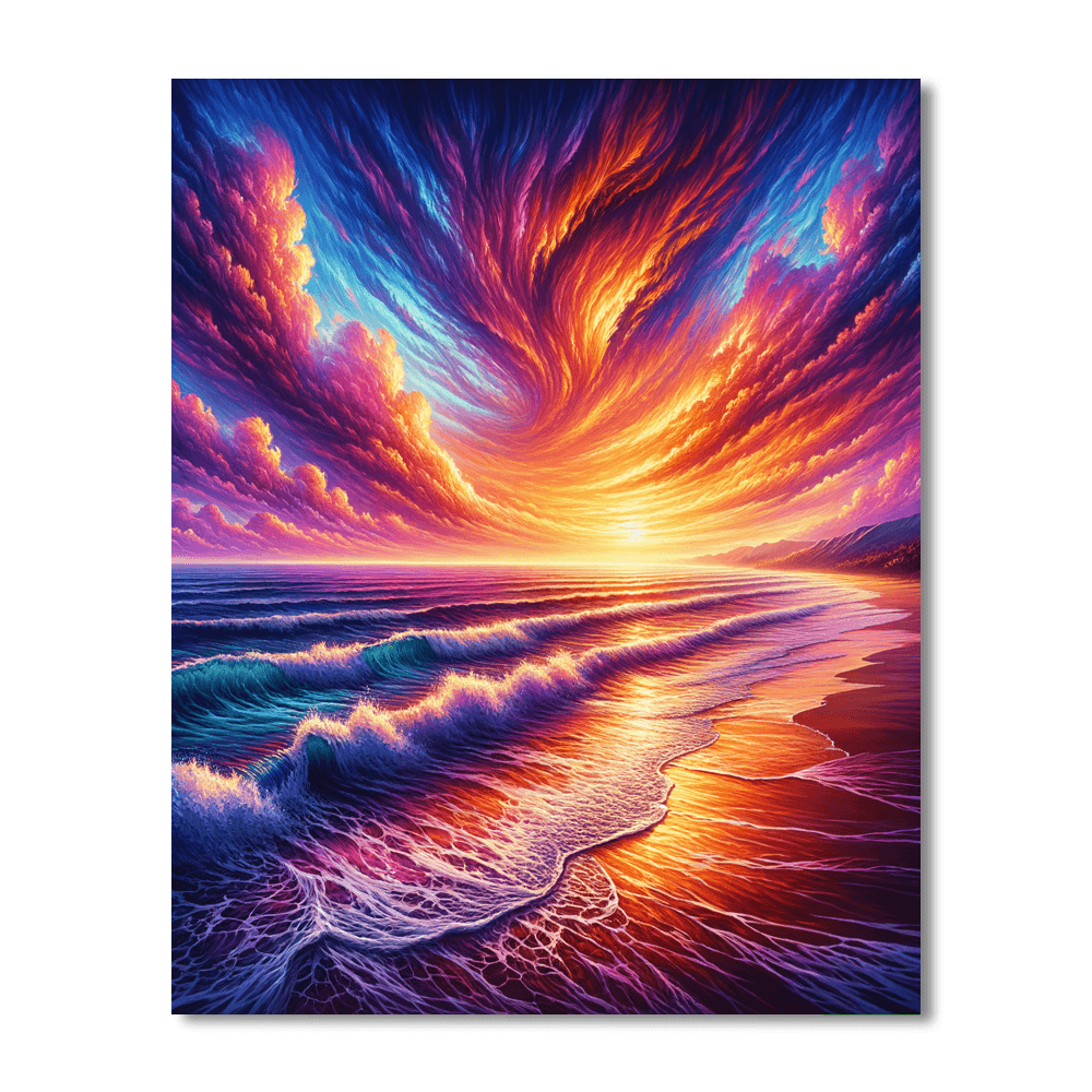 Stunning Coastal Landscape DIY Paint By Numbers