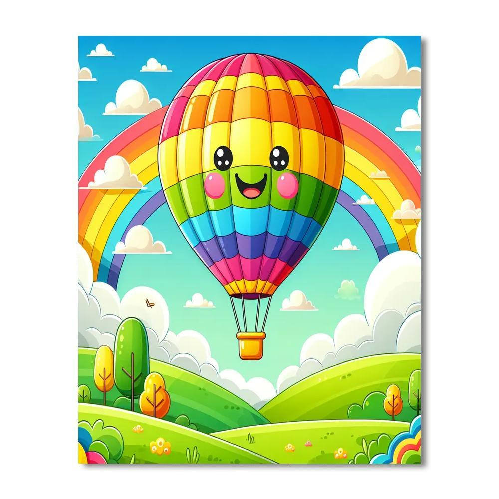 Gigantic Balloon Ride Paint By Numbers Art