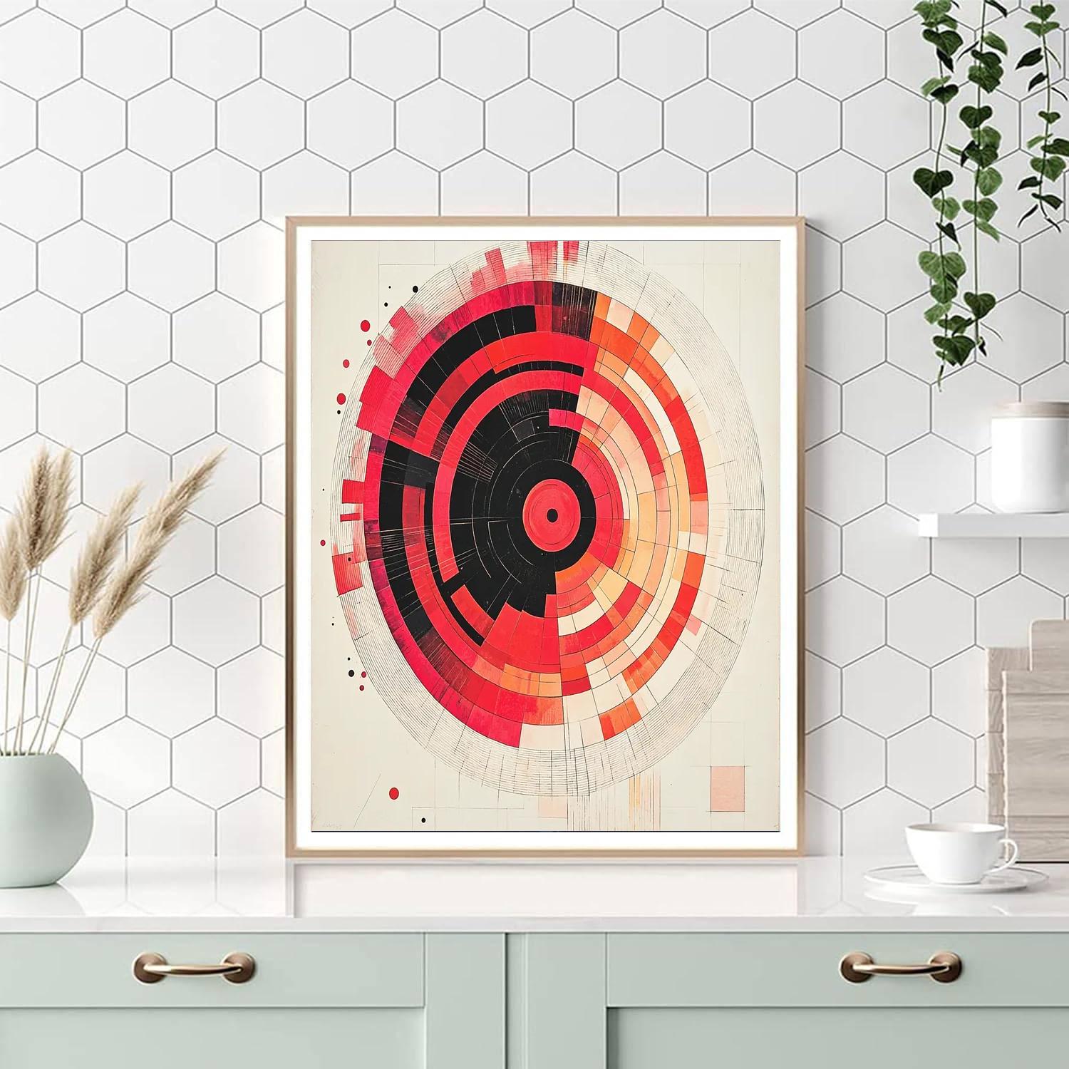 Kazimir Malevich Inspired Radial Balance  DIY Paint By Numbers